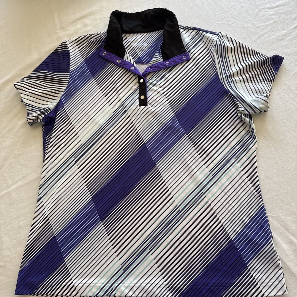 Women's Tail Golf Shirt Size L, Short Sleeve, Snap Front